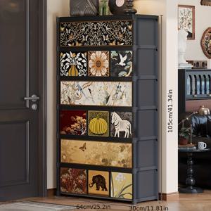 TEMU NLDD 다층 신발장 - 헤비듀티 신발 선반, 넉넉한 수납 공간, 견고한 프레임, 현관, 복도, 작은 공간에 적합 - 가족용으로 이상적|거실장