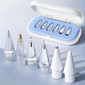 TEMU 애플 펜슬 1/2/Pro/USB-C 펜 교체용 팁 - 아이패드 호환, 내구성 강한 금속 펜 리필 (전자기기/보드 없음)
