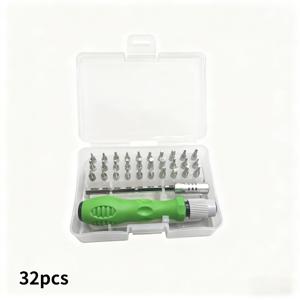 TEMU 32개 정밀 드라이버 세트 | 휴대용 미니 마그네틱 십자 납작 드라이버 제거 도구 (자동차, 가구, 스마트폰, 컴퓨터, 시계, 카메라용) - 가정용 필수품, 스틸 재질