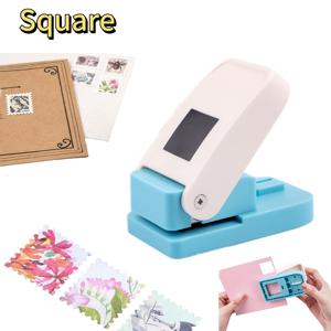 TEMU 헤비 듀티 스탬프 펀처 | 종이 공예, 스크랩북, 카드 제작, 사진 앨범, 카드, 사무용품 및 선물용 휴대용 다기능 도구 - 플라스틱 재질