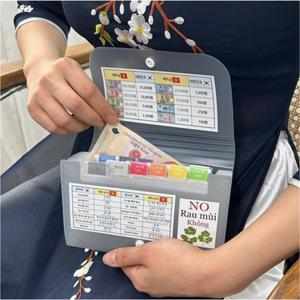 TEMU 브라운마켙 베트남동지갑 베트남여행 필수템 페소지갑 (스티커4종포함)