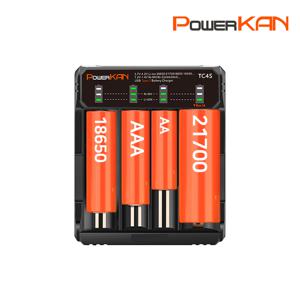 TEMU POWERKAN TC4S 파워칸 배터리 충전기 4구 3.7V 리튬 1.2V 니켈 건전지 밧데리 AA/AAA18650 21700 26650 과충전방지