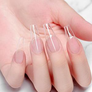 TEMU 말캉팁 120pcs 폴리 젤 네일 연장 팁 코핀 인조 손톱