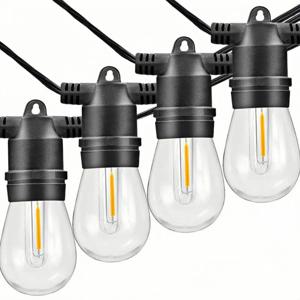 TEMU 파티라이트 야외파티등 캠핑장전구 램프 스트링전선 줄전등 LED줄조명 오징어등 방수전등선 줄전구 연장 가능