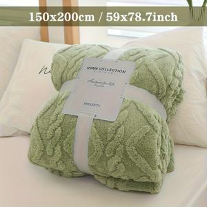 TEMU 모던 3D 자카드 거실 덮개 담요, 기하학적 패턴, 초극세사, 가볍고 편안한 플리스 소재, 소파, 침대, 의자용, 사계절 사용 가능