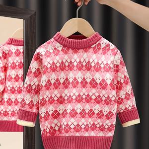 TEMU 여아용 트렌디한 두꺼운 풀오버 니트, 가을/겨울에 완벽, 크리스마스 선물로 이상적.