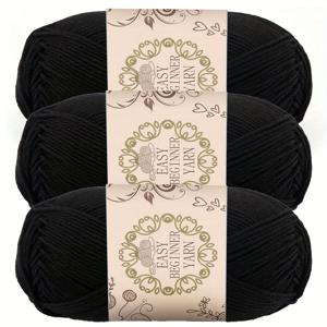 TEMU 3개 세트 고급 아크릴 얀 세트 - 4겹 부드러운 뜨개질 및 코바늘 뜨개질 용품, 담요, 옷, 토트백, 슬리퍼 제작에 적합 - 다양한 색상, 각 50그램, 수공예 필수품 | 파스텔 얀 세트 | 다용도 사용