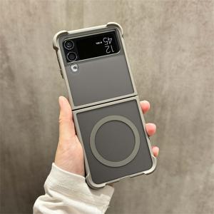 TEMU Flip 5 Z, Flip 6 Z, Flip 4 무선 충전용 슬림 방탄 소프트 범퍼 커버를 위한 럭셔리 매트 투명 아머 충격방지 자석 케이스