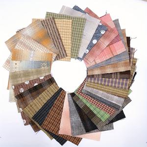 TEMU 30개 빈티지 DIY 공예용 패브릭 번들 - 다양한 색상 및 패턴, 10cm x 10cm 직조 폴리에스터 원단, 수제 프로젝트 및 패브릭 DIY에 완벽함, 체크무늬, 도트무늬, 줄무늬 등 포함, 재봉 용품, 공예 프로젝트 필수품 | 미리 염색된 천, 재봉용 패브릭