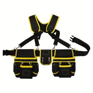 TEMU 공구 벨트가 있는 콤비네이션 공구 보관 가방, 남성용 UUP 마그네틱 공구 벨트, 26개 포켓이 있는 헤비 듀티 공구 가방, 작업 가방, 분리 가능하고 조절 가능한 벨트, 가정용 공구 상자용 다기능 휴대용 가방, 전기 기술자, 목수에게 적합|힙색