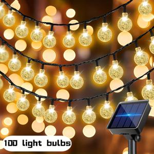 TEMU 100/50/20구 전구, 스마트 요정 조명, 태양광 조명, 스마트 센서 장착, 태양광 에너지 전원, 8가지 조명 모드, 크리스마스 트리, 결혼식, 생일 파티, 정원, 캠핑용 정원 볼 조명에 적합