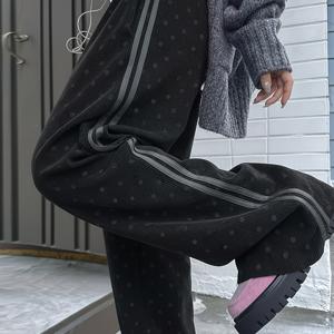 TEMU 가을, 겨울에 완벽한 폴카 도트 & 하이웨이스트 와이드 레그 팬츠 - 캐주얼 스트리트 패션에 딱!|냉장고바지|바지|패션