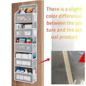 TEMU 3/4/5단 대용량 선반을 갖춘 튼튼한 도어 수납함 - 미끄럼 방지 디자인, 44lbs 용량, 침실, 욕실, 주방, 사무실용 공간 절약형 걸이형 정리함 - 가정 및 사무실용 모던 도어 정리함, 클래식 스타일