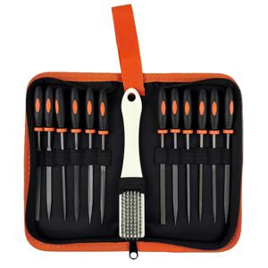 TEMU 13개 금속 줄 세트, 12개 바늘 줄 세트 (청소 브러쉬 포함), 고강도 합금강, 정밀 가공 및 조각 도구, 인체공학적 그립 - 내구성, 금속, 나무, 유리 및 주얼리 가공용 - 다양한 래프트 바늘 및 줄 포함