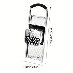 TEMU 1세트 스테인리스 스틸 슈파츌레 메이커, 편안한 그립 핸들 포함 전통 독일식 계란면 제조기