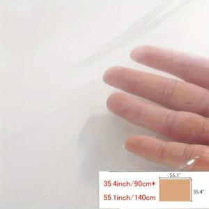 TEMU 1개 투명 PVC 테이블보 - 클리어, 스크래치 및 방수 기능 - 식탁, 주방, 사무실, 파티용 표면 청소 쉬움 - 일반 사이즈 테이블 호환 - 내구성 있는 PVC 보호 커버, 깔끔한 외관