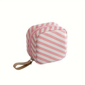 TEMU 신상 휴대용 립스틱 메이크업 파우치 주얼리 화장품 케이스 여성용 화장품 파우치 여행용 정리함, 소녀용 미니 지퍼형 이어폰 생리대 보관 및 액세서리 캐리어