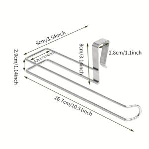 TEMU 1pc 스테인레스 스틸 롤러 종이 거치대, Traceless 펀치 프리 주방 종이 거치대, 오일 프리 행주 거치대, 수건 거치대 랙, 주방 욕실 용|수건