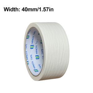 TEMU 흰색 마스킹 테이프 20미터 (65피트) 1롤, 일반용, 베이지색 및 흰색 페인터 테이프 (가정, 사무실, 학교 용품, 프로젝트, 미술 및 공예, 라벨링에 적합)|편지지