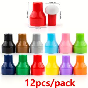 TEMU 스텐실, 직접 적용, 카드 제작 및 스크랩북킹을 위한 공예 잉크 블렌딩 도구가 있는 수납 케이스가 포함된 12개 세트의 무지개 스펀지 도버