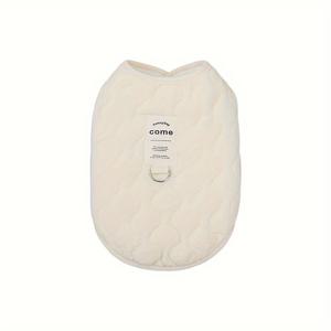 TEMU 소형견 및 고양이를 위한 따뜻한 플러시 조끼, 가을 및 겨울 애완동물 의류에 적합.|강아지옷