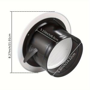 TEMU 75/100/150/200mm 처마 통풍구, 루버 그릴 커버, 빌트인 방충망이 있는 둥근 통풍구 커버, 욕실 배기구용 에어 통풍구
