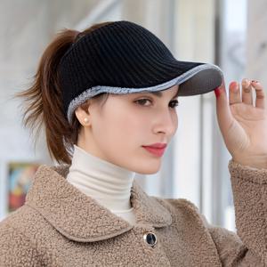 TEMU 여성용 아웃도어 통기성 스포티 캐주얼 야구 모자, 가을/겨울용 따뜻한 오리 깃털 모자