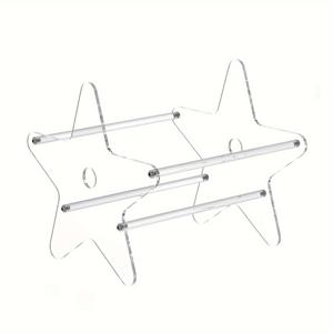 TEMU 1pc 아크릴 플라스틱 브래킷 선반, 투명한 분리 가능한 스토리지 스탠드, 바이닐 레코드, 잡지, 신문, 책을 위한 홈, 거실, 사무실 장식, 선반|책꽂이