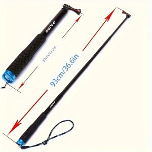 TEMU Gopro 12용 알루미늄 합금 셀카봉, 최대 92cm 확장 가능, GOPRO Hero 모델 12, 11, 10, 9, SJCAM 및 AKASO 액션 카메라와 호환.