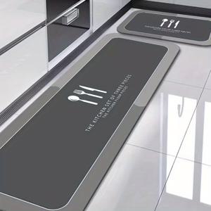 TEMU 다이атомITE 흙 주방 매트 1개 - 3.5mm 두께, 천연 고무 뒷면, 미끄럼 방지 및 스크래치 방지 표면 특징, 간편한 청소 및 닦기, 주방 및 욕실에서 서 있을 때 편안함 제공