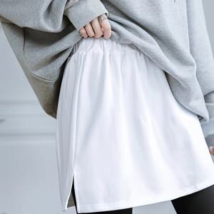 TEMU 솔리드 컬러 셔츠 디자인과 디테일 오버레이가 특징인 다재다능한 숏 스커트와 흰색 드레스의 조합.|여성원피스|인견원피스|드레스