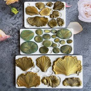 TEMU 3개 은행잎 퐁당 몰드, 곰팡이 케이크 장식 실리콘 몰드, 캔디 초콜릿 몰드, 버터 비스킷 설탕 공예 접착제, 점토 레진 석고 캔들 몰드, 다기능 몰드