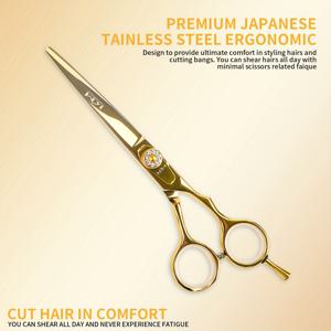 TEMU 1개 틴마르다 프로페셔널 바버 헤어 커팅 가위 - 골든 마감 레저 엣지, 살롱/바버샵/가정용 헤비듀티 제작, 오른손잡이용, 직선/웨이비/곱슬머리용 날카로운 칼날, 전문 미용 가위, 세련된 디자인, 정밀 커트 도구, 그루밍 전문가를 위한 장비