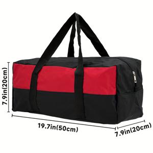 TEMU 19인치 헤비듀티 전기공 도구 가방 - 옥스포드 원단, 넓은 입구 다용도 수납, 목수 및 기계공에 이상적, 아빠를 위한 훌륭한 선물, 전기 공구