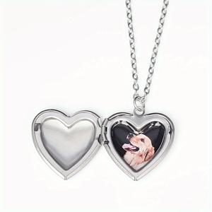 TEMU 맞춤형 사랑 펜던트 목걸이, 사진 인쇄 펜던트 목걸이, 발렌타인데이 선물, 하트 펜던트 목걸이