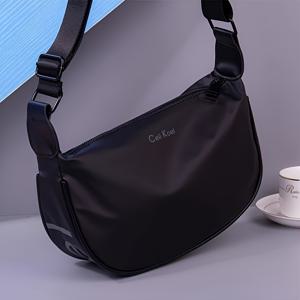 TEMU 남성용 옥스포드 크로스바디 백 - 조절 가능한 스트랩, 대용량 캐주얼 숄더백 야외 활동용