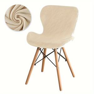 TEMU 1개 은빛 여우 벨벳 나비 의자 커버