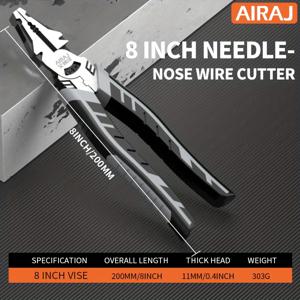 TEMU 1개 고경도 타이거 플라이어, 전기 기술자 특수 뾰족한 펜치, 산업 등급 노동 절약 절단 와이어 플라이어