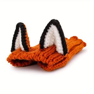 TEMU 1개 공룡 여우 갈색 곰 캐릭터 니트 펫 모자 - 사계절 방풍 보온, 부드럽고 신축성 좋은 핸드워시 전용 크리스마스 할로윈 의상, 소형 중형 대형 강아지 고양이용 내구성 있는 애완동물 착용