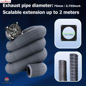 TEMU 3D 프린터 격리실용 팬 배기 키트. 저소음 배기 팬 및 배기가스 튜브로 효율적인 환기를 제공하며 냄새, 연기 및 먼지를 효과적으로 제거합니다.