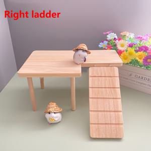 TEMU 자연 나무 햄스터 은신처 계단 포함 - 2단 플랫폼 & 등반 사다리, 게르빌용 작은 애완동물 놀이집, 친칠라, , 그리고 난쟁이 햄스터에 이상적 - 아늑한 나무 서식지 액세서리