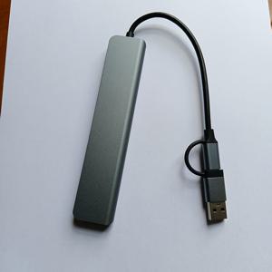 TEMU 7-in-1/ USB C 허브 어댑터, PD 87W 파워 딜리버리, USB-A/USB-C 포트, RJ45 이더넷, SD/TF 카드 리더 및 스플리터 - MacBook Pro/Air, USB-C 노트북, Type C 기기 호환 (도킹 ) - 컴퓨터 액세서리