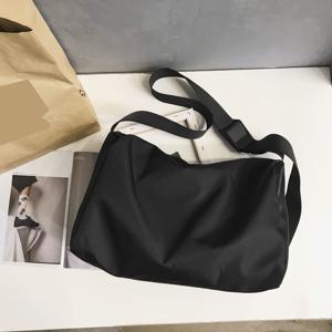 TEMU 대용량 남성용 크로스바디 백, 경량, 접이식, 블랙, 조절 가능한 넓은 어깨 스트랩, 스포츠 및 피트니스에 적합.|슬링백