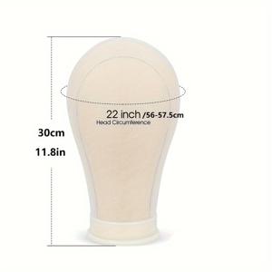 TEMU 22인치 리얼리스틱 마네킹 헤드 (가발 스탠드 포함) - 조절 가능한 가발 홀더 & 분리 가능한 헤어스타일 디스플레이 헤드, 가발 제작, 미용 교육, 화장 연습용 - 남성/여성 인형 헤드, 튼튼한 베이스 & 곱슬/웨이브 헤어