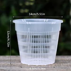 TEMU 배수구가 있는 투명 난초 화분 6개 세트 - 튼튼한 플라스틱, 실내외 사용에 적합