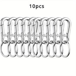 TEMU 10개 아연 합금 호리병 열쇠고리, 튼튼한 체인, 자동차 키체인 액세서리, 레트로 스타일 열쇠고리|키링|키링부자재