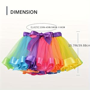 TEMU 1개, 네온 무지개 투투 스커트 여성 및 청소년용, 파스텔 클라운 투투 할로윈 드레스업 댄스 투투 코스튬 생일 테마 파티 80s 투투 스커트, 글로우 파티, 클라운 할로윈, 할로윈 코스튬, 크리스마스 이벤트 & 파티 용품, 크리스마스, 새해, , 파티 이벤트용