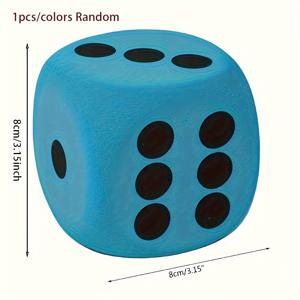 TEMU 점보 소프트 폼 주사위 - 파티 게임, 학습 보조 및 선물에 완벽 | 생일, 크리스마스 및 할로윈에 이상적 | 색상은 다양함