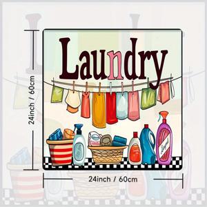 TEMU 1개, 세탁실 세탁기 먼지 덮개 매트, (20 × 24인치, 24 × 24인치), 세탁기 및 건조기 커버 보호 매트, 세탁기 건조기 커버, 뛰어난 흡수력의 세탁기 및 건조기, 세탁실에 적합