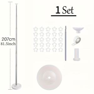 TEMU 1세트/2세트, 풍선 기둥 스탠드 키트, 조절 가능한 풍선 타워 필러, 재사용 가능한 금속 텔레스코픽 디자인, 졸업 파티 장식, 생일, 결혼식, 할로윈 장식, 크리스마스 장식에 적합